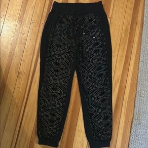 Black Geometric Pattern Joggers